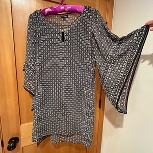 New Max Edition sheer tunic top with angel sleeves